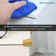 thumbnail image 5 of 2pcs Desk Table Edge Foam Corner Cushion Guards Strip Soft Bumper Protector with Stick Tape Brown, 5 of 7