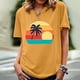 thumbnail image 2 of Blusa informal de manga corta con cuello redondo y estampado de verano a la moda para mujer Pompotops  hfajkhk135482, 2 of 4