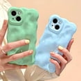 thumbnail image 4 of Blue Curly Wave Frame Case for iPhone 14 Pro Max Meteorite Pattern, Cute Woman Case for iPhone 14 Pro Max Bubble Design, Girls Protective Case for iPhone 14 Pro Max Fashion Style, 4 of 14