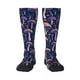 thumbnail image 1 of Fotbe Floral Hippie Mushrooms Calcetas Divertidas Estampadas para Hombre y Mujer, Calcetas de Algodón hasta la Rodilla para Caminar, Correr, Enfermería y Embarazo, 1 of 6