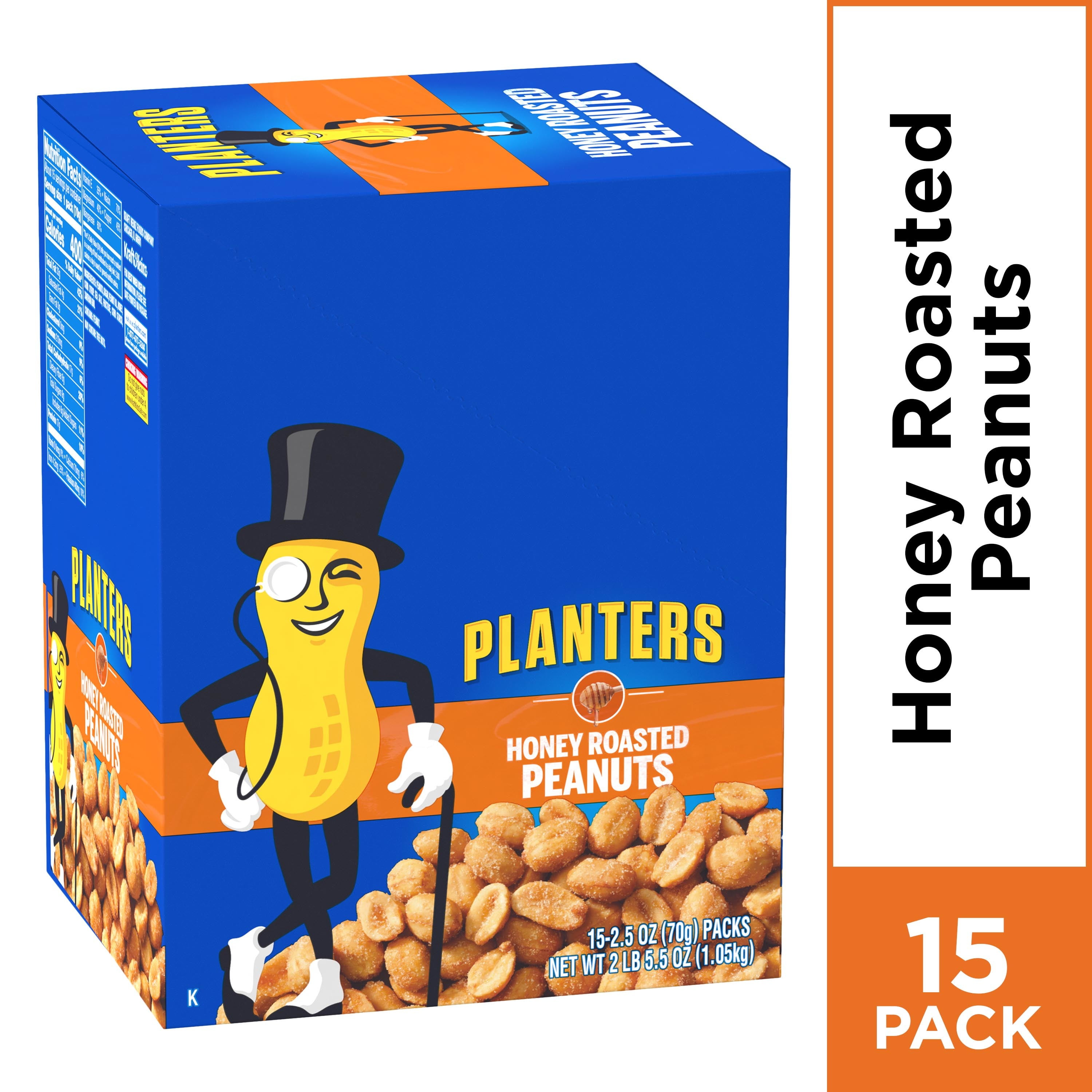 Planters Honey Roasted Peanuts, 15 2.5 oz Bags