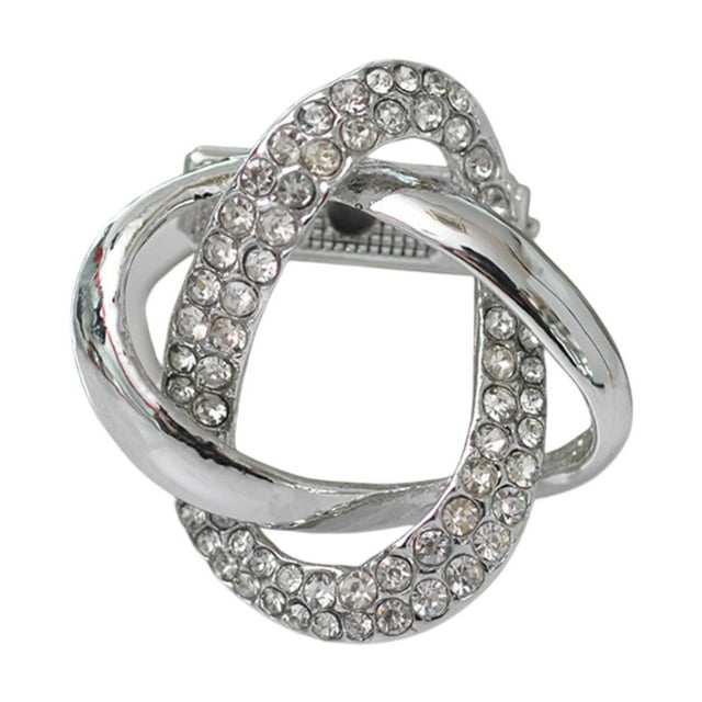 Anillo para bufanda, soporte para envolver a la moda, moderno para mujer, para ropa, pañuelo, Clip para chal de Metal, regalo de joyería, cierre de Plata