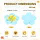 thumbnail image 3 of Uxcell Paquete de 50 Flores de Resina, Flores de Plumeria Artificial de 0.98 pulgadas/2.5 cm con Respaldo Plano para Manualidades/ Vestido/Boda [Azul], 3 of 6