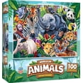 thumbnail image 1 of MasterPieces Safari Friends 100 Piece Kids Jigsaw Puzzle - Wildlife Adventure - 11.5"x15", 1 of 6