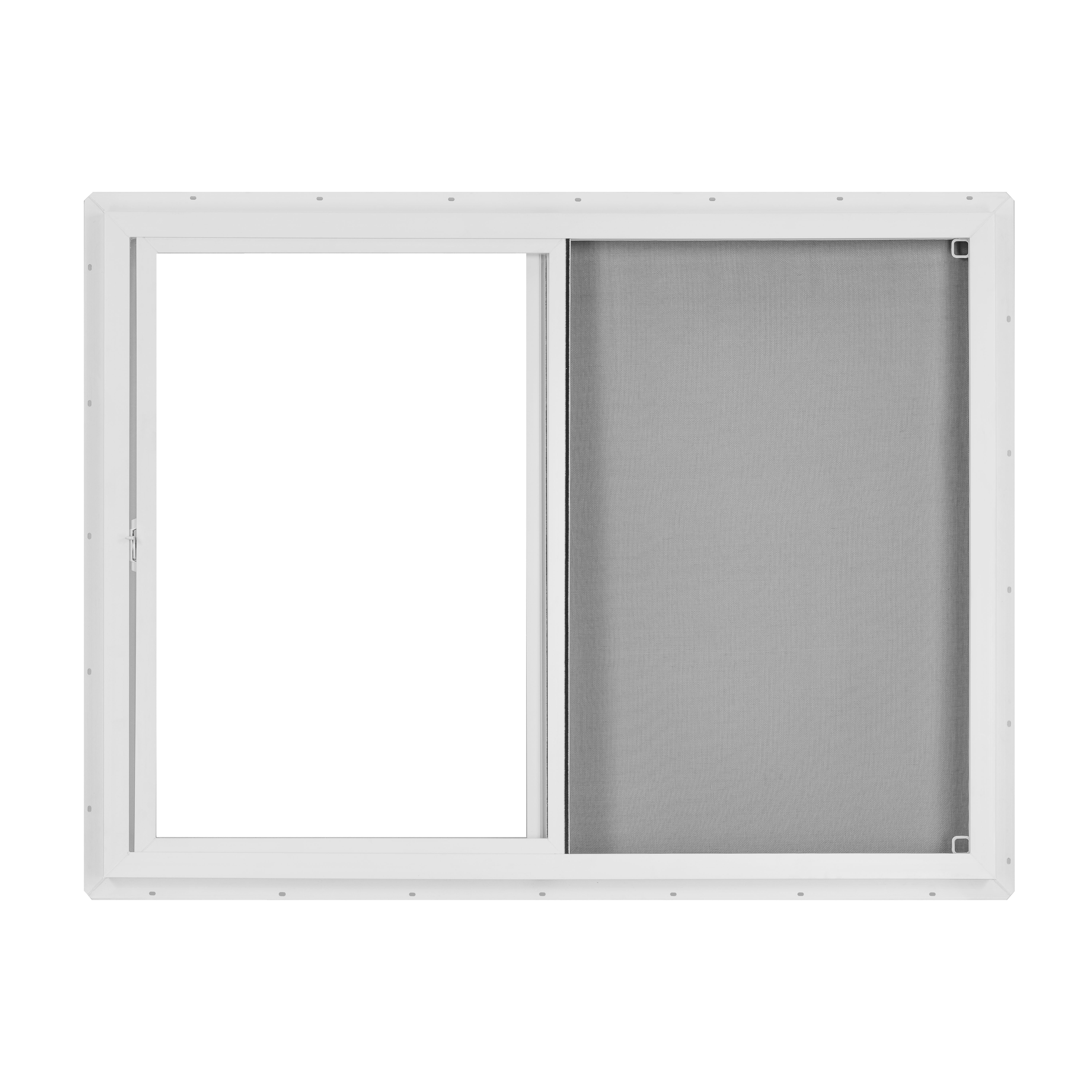 48 in. x 36 in. White Vinyl Single-Pane Utility Sliding Window