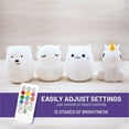thumbnail image 3 of LumiPets Nursery Nightlight: Owl-Shaped Baby Nightlight - Rechargeable with Remote, 3 of 9