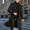 Black, variant on Men's British Style Color Long Coat Fashionable Warm Woolen Overcoat