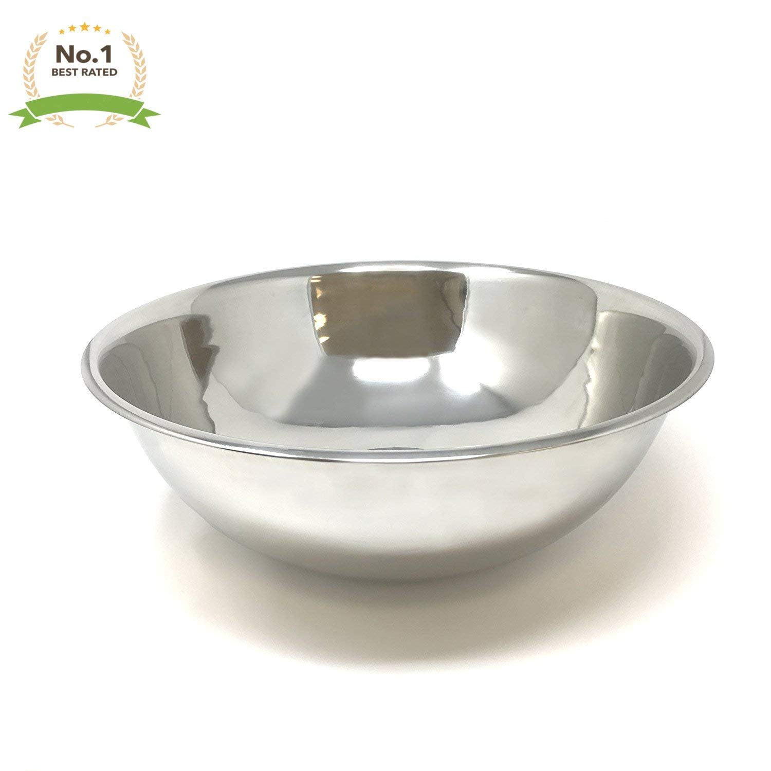  Gigicloud Stainless Steel Mixing Bowl, 304 Stainless Steel Deep  Bowl Deep Anti-flying Design Kitchen Metal Bowls for Cooking Baking Mixing  Marinating Cake Bread Salad: Home & Kitchen