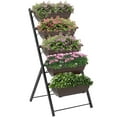 thumbnail image 1 of Outsunny Jardinière Surélevée à 5 Niveaux avec Trous de Fuite pour l'Extérieur, Brun, 1 of 10