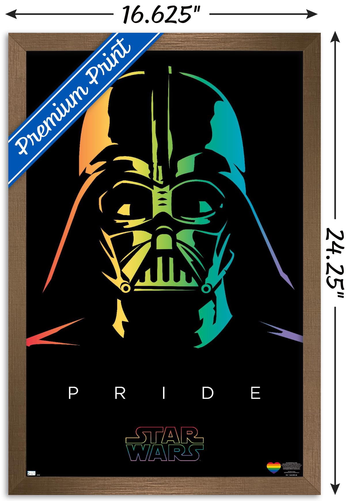 Star Wars: Saga - Darth Vader Pride Wall Poster, 14.725" x 22.375" Framed