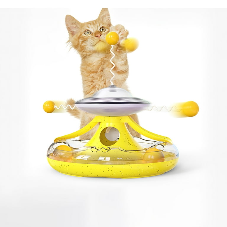 Cat Puzzle Feeder Toy Slow Food Dispenser with Funny Balls Cats