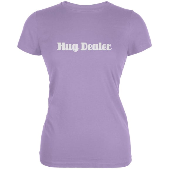 Hug Dealer Lavender Juniors Soft T-Shirt - Large