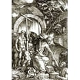 thumbnail image 2 of Durer, Albrecht 14x18 Black Ornate Wood Framed with Double Matting Museum Art Print Titled - The Harrowing of Hell From The Large Passion, 2 of 4