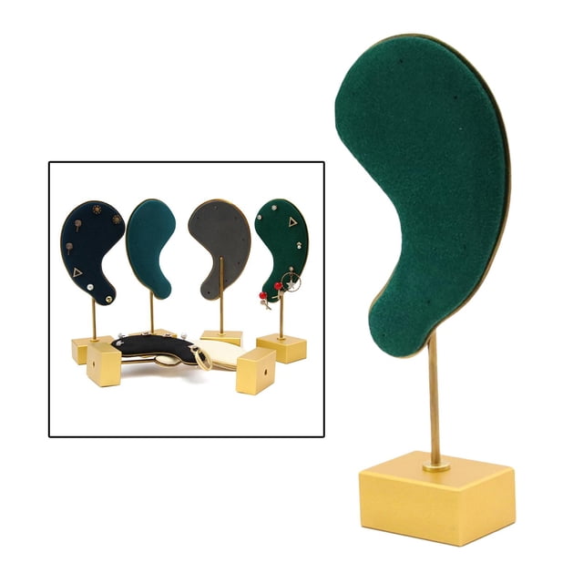 Exhibición de la joyería del clip del oído en apariencia de oreja del pendiente para mostrar Exhibición de la fotografía de la joyería del organi Verde Salvador Titular del pendiente