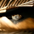 thumbnail image 6 of Rosec Jewels Cubic Zirconia Bridal Ring Set (AAAA Grade Certified) - Halo Engagement Ring with Wedding Band - with Jewelry Box, 10K Yellow Gold, US 11.00, 6 of 9