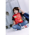 thumbnail image 3 of Disney Cars Big Boys' Short Sleeve Button-Down Shirt Red McQueen Black, 3 of 6