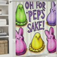 thumbnail image 6 of WERPE Peeps Sake Easter Waterproof Shower Curtain - Multiple Sizes White, 6 of 7