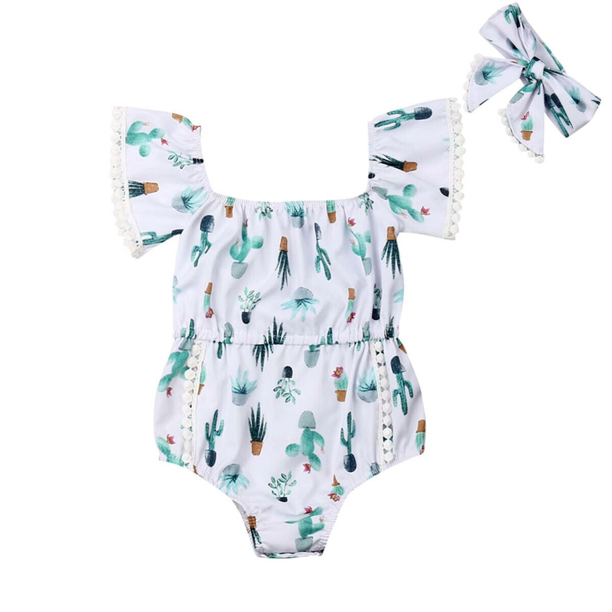 cactus romper baby