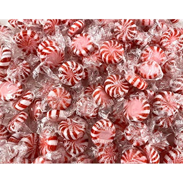 Sugar Free Peppermint Pinwheel Starlight Hard Candy (1 Pound Bag