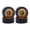 thumbnail image 1 of 4 piezas de llantas de Metal Beadlock, piezas de repuesto de cubo de rueda de diseño Vintage para camiones modelo para SCX24 1/24 1/18, DIY modificado Oro, 1 of 8