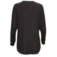 thumbnail image 3 of Women's  Black Ohio State Buckeyes Oversized Cuddle Raglan Tri-Blend Pullover Sweatshirt, 3 of 3