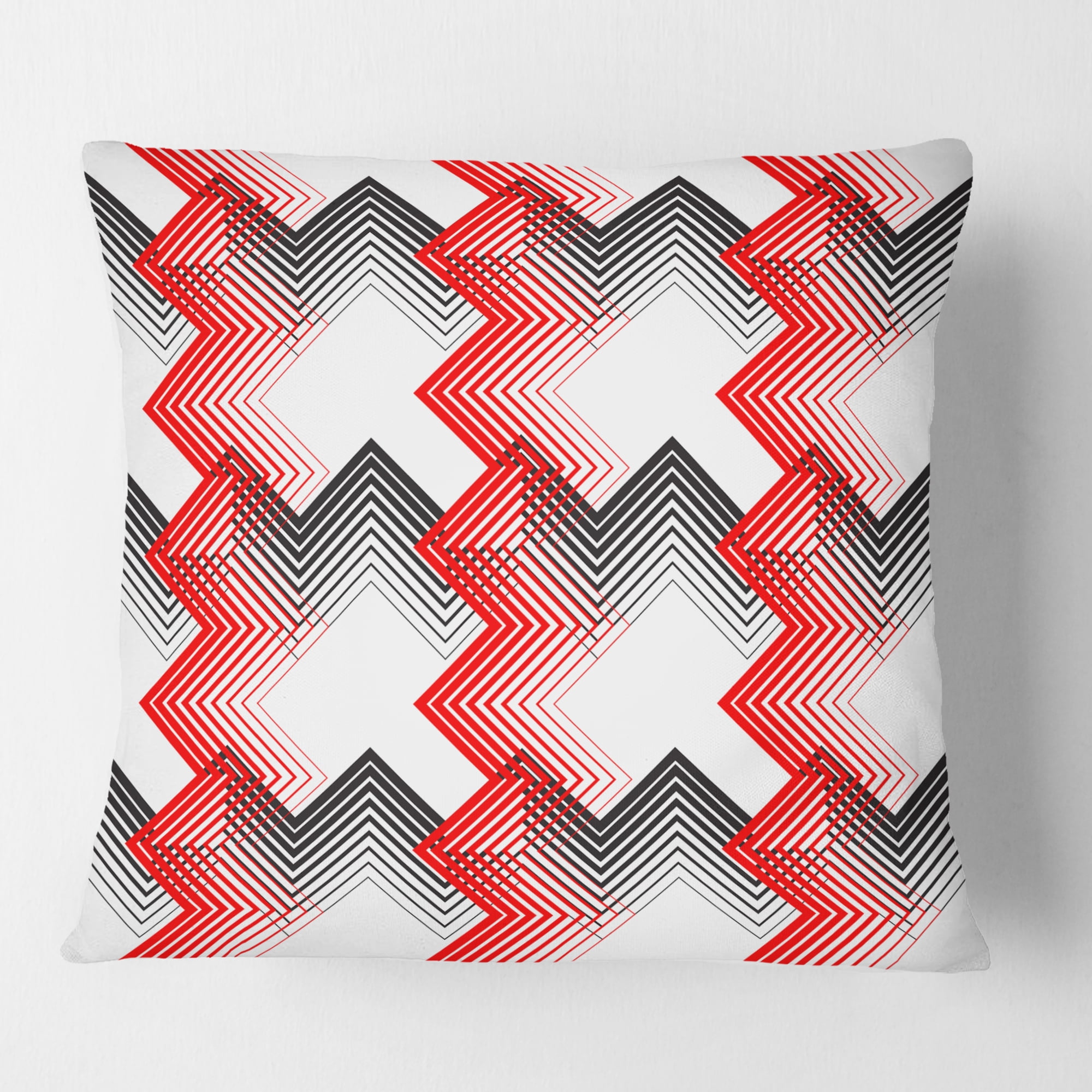 Designart Retro Geometrical Abstract Minimal Pattern VIII' Mid-Century Modern Throw Pillow - 16x16