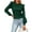 Green, variant on PRETTYGARDEN Women's Ruffle Long Sleeve Sweaters Crew Neck Lightweight Sweater Fall Trendy Ribbed Knit Pullover Tops