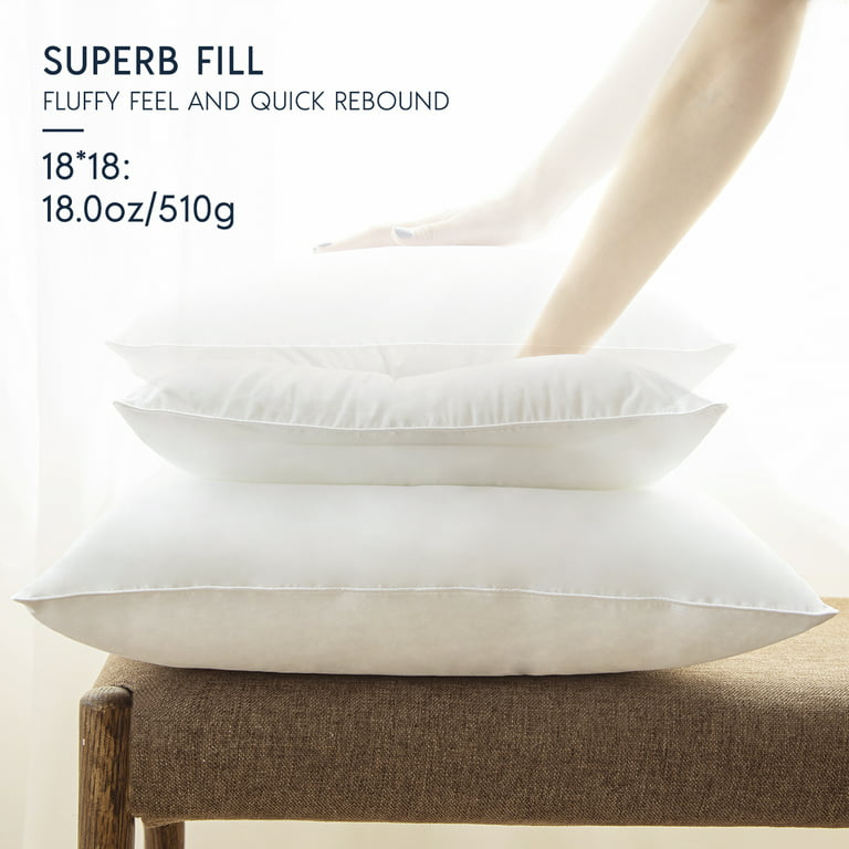 Square 100 percent Cotton Pillow Cover & Insert (2 pck) 18x18