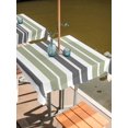 thumbnail image 6 of Outdoor Tablecloth with Umbrella Hole, Sage Green Grey Striped Spillproof Waterproof Outdoor Table Cover, Gray Modern Abstract Art Patio Tablecloths for Party/Garden/Picnic, Square 54"x54", 6 of 9