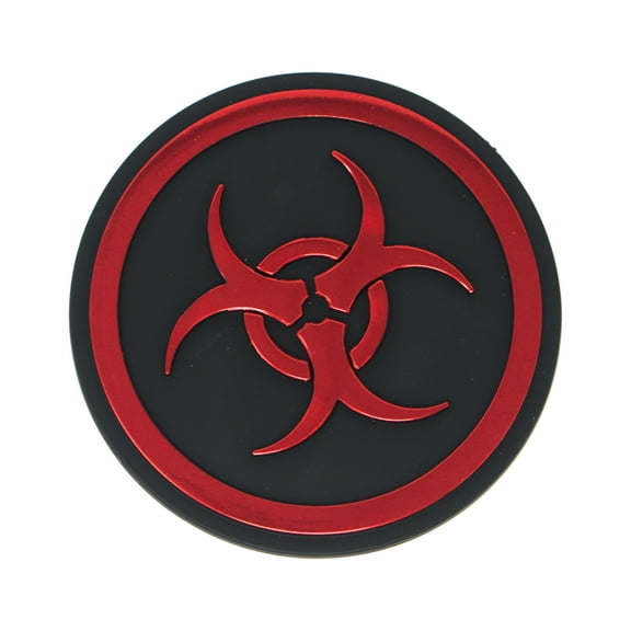 Red Biohazard Emblem Custom Badge for Car Truck SUV 4x4