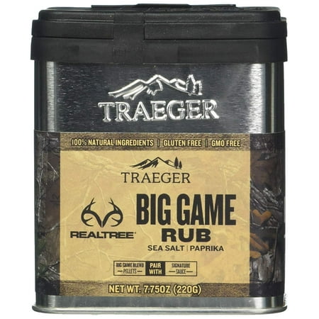SPC180 Real Tree Big Game Dry Rub, 1. Amazing taste: features sea salt and paprika flavors By Traeger Signature