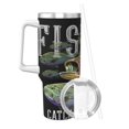 thumbnail image 2 of Pofeuu bass water fishing Print 40oz Ice Bully With Handle And Straw Stainless Steel Vacuum Insulated Cup And 2 In 1 Straw Lid, 2 of 8
