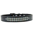 thumbnail image 1 of Two Row Ab Crystal Size 18 Black Dog Collar, 1 of 1