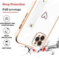 thumbnail image 3 of Compatible with Love Heart iPhone 11 Pro Case 5.8” Thin for Women Girls,Soft TPU Plating Bumper Wristband Holder Bling Phone Case Slim Anti-Scratch Shockproof Cute Case Cover(Milky White), 3 of 14
