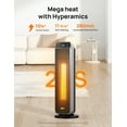 thumbnail image 2 of DREO Space Heater for Inside, Electric Heater for Home with Remote, 24" 11ft/s Fast Quiet Heating, 3 Modes, Safe Energy Efficient Heaters for Large Room, Bedroom, Silver, 2 of 8