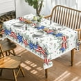 thumbnail image 2 of 4th of July Tablecloth 60x84 Inch, Patriotic Eucalyptus Star Independence Day Memorial Day Table Cover for Party Picnic Dinner Decor, 2 of 6