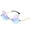 E, variant on 1PC Personalized Retro Frameless Gradient Transparent Sunglasses Under $5 Lightweight Unisex Oval Lens Shades UV400 Sun Glasses with Colorful Mirror Finish