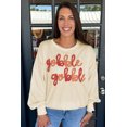 thumbnail image 3 of Redhotype Cozy Thanksgiving Pullover - Embroidered Drop Shoulder for Women, 3 of 8