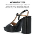Journee Collection Womens Parson Metallic Vegan Leather Platform ...