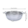 thumbnail image 2 of Stainless Steel Colander, Metal Colander Food Strainer with Handles, for Draining Washing Rinsing Steaming, Dishwasher Safe, Solid Construction & 3 Stable Feet, 8.86x3.35 inch, 2 of 8