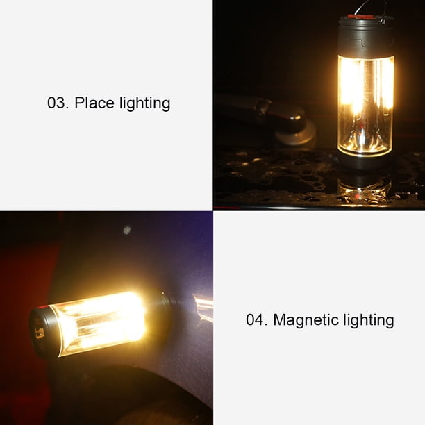 2000mAh Camping Light 350LM LED Antorcha para exteriores Tipo-C Banco de energía recargable USB Hugtrwg Para Estrenar