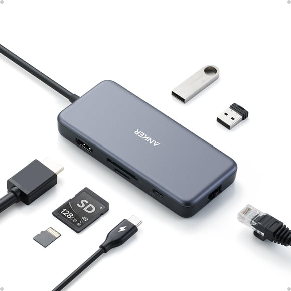 Hub USB C Anker 7 en 1 con alimentación 4K HDMI de 60 W para MacBook