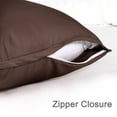 thumbnail image 4 of Unique Bargains 2 Pack Silky Satin Body Pillow Cases Brown 21" x 48", 4 of 7
