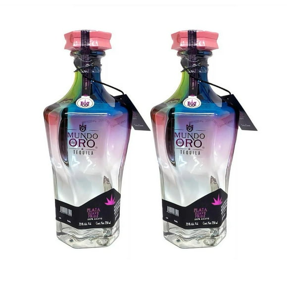 Duo Pack Tequila Mundo De Oro Plata Suave Pride 750 ml Tequila Blanco