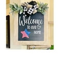 thumbnail image 6 of Huge Memorial Day savings kladzum Independence Day Wooden Door Sign Anniversary Welcome Front Door Hanging Festive Decorations 4Th of July Welcome Sign on Clearance, 6 of 6