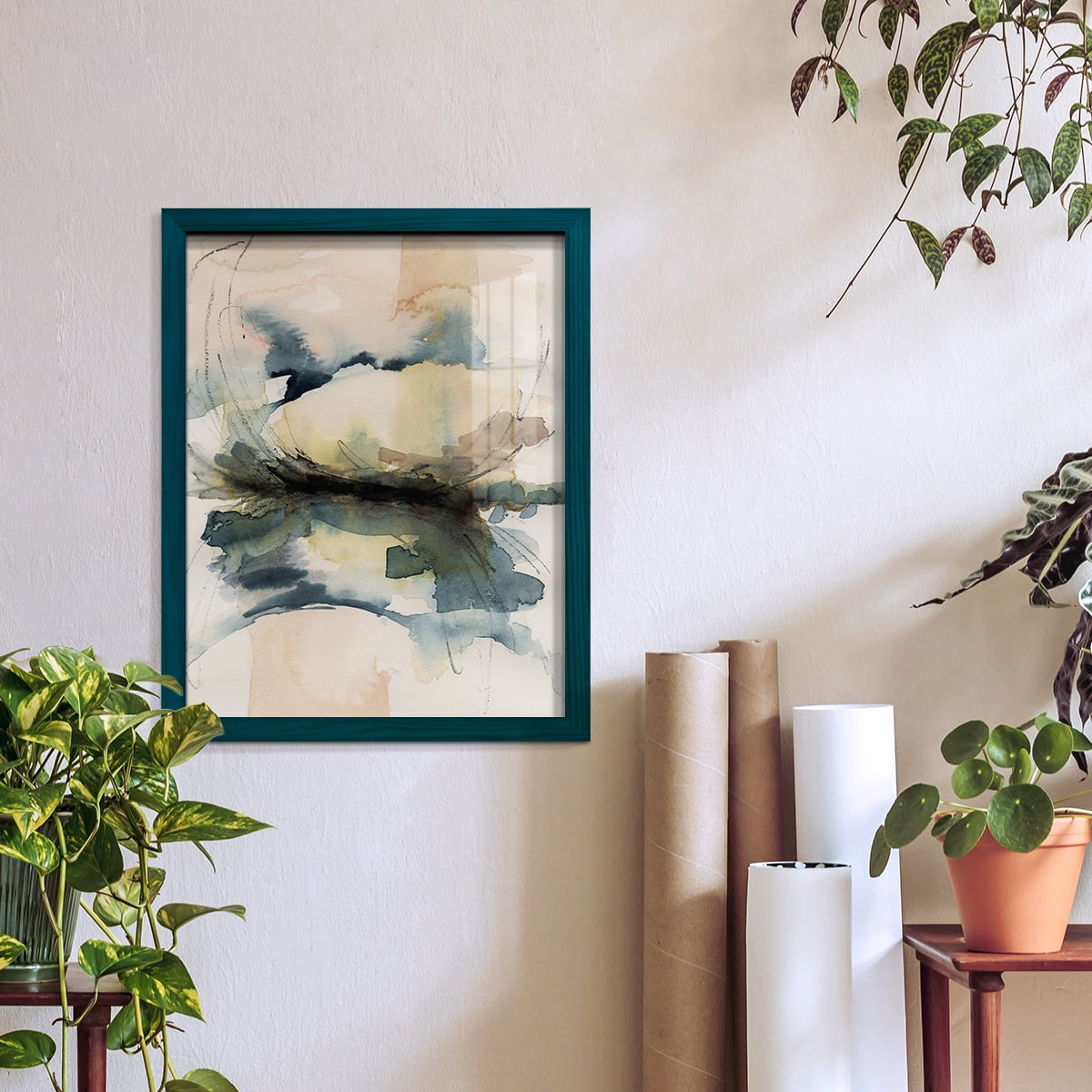 Winter Shoal II - Framed Print w/glass - Ocean Blue