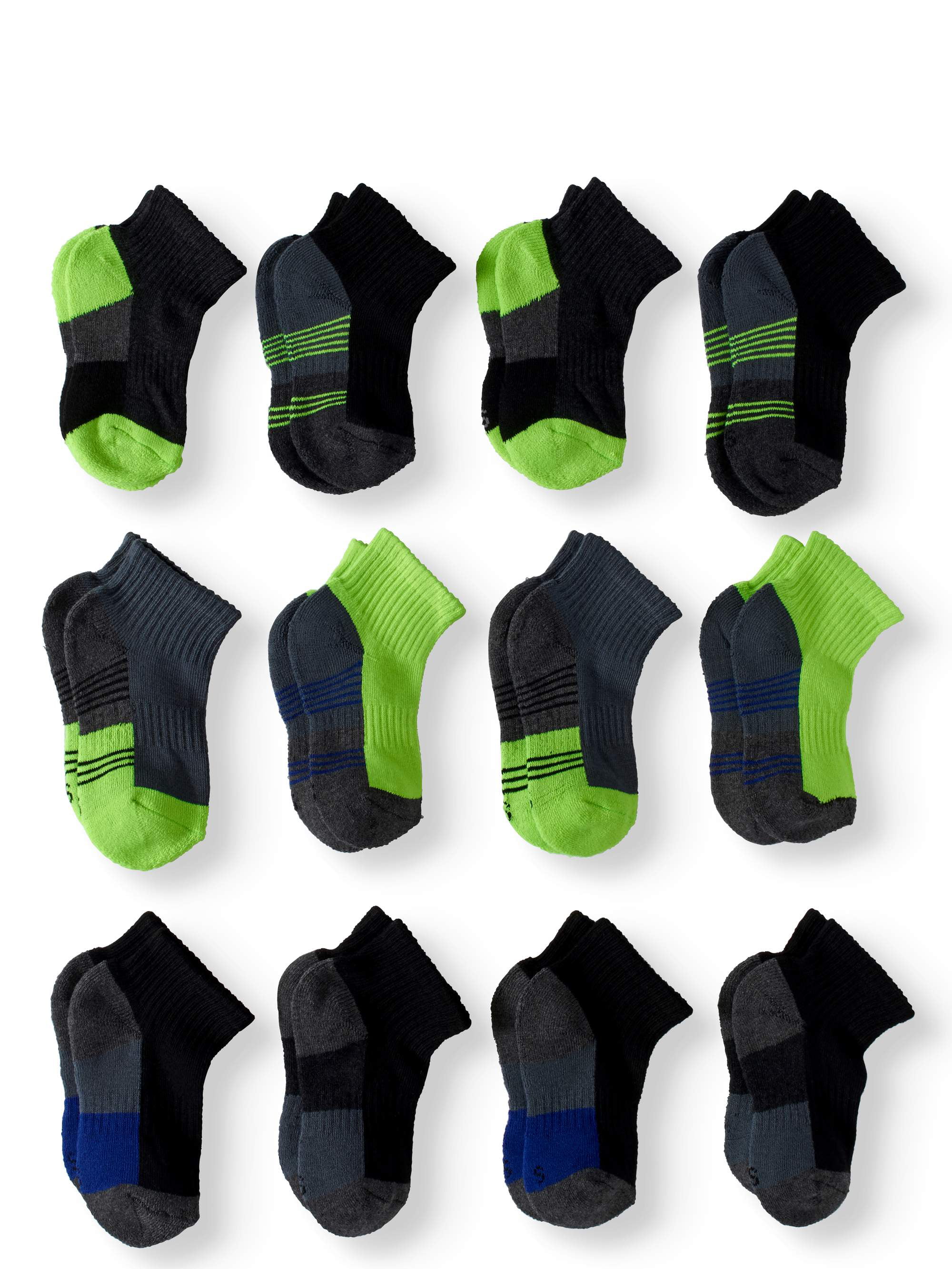 Ankle Socks, 12 Pairs (Little Boys & Big Boys) - Walmart.com