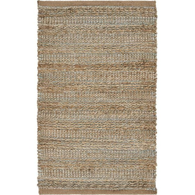 LR Resources NATUR03337SPA2030 Interwoven Area Rug, Spa Blue & Natural