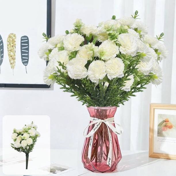 Ramo de flores artificiales para la decoración de la sala de estar | Arreglo floral artificial para el hogar | Plantas artificiales sin mantenimiento para mesas o para la oficina