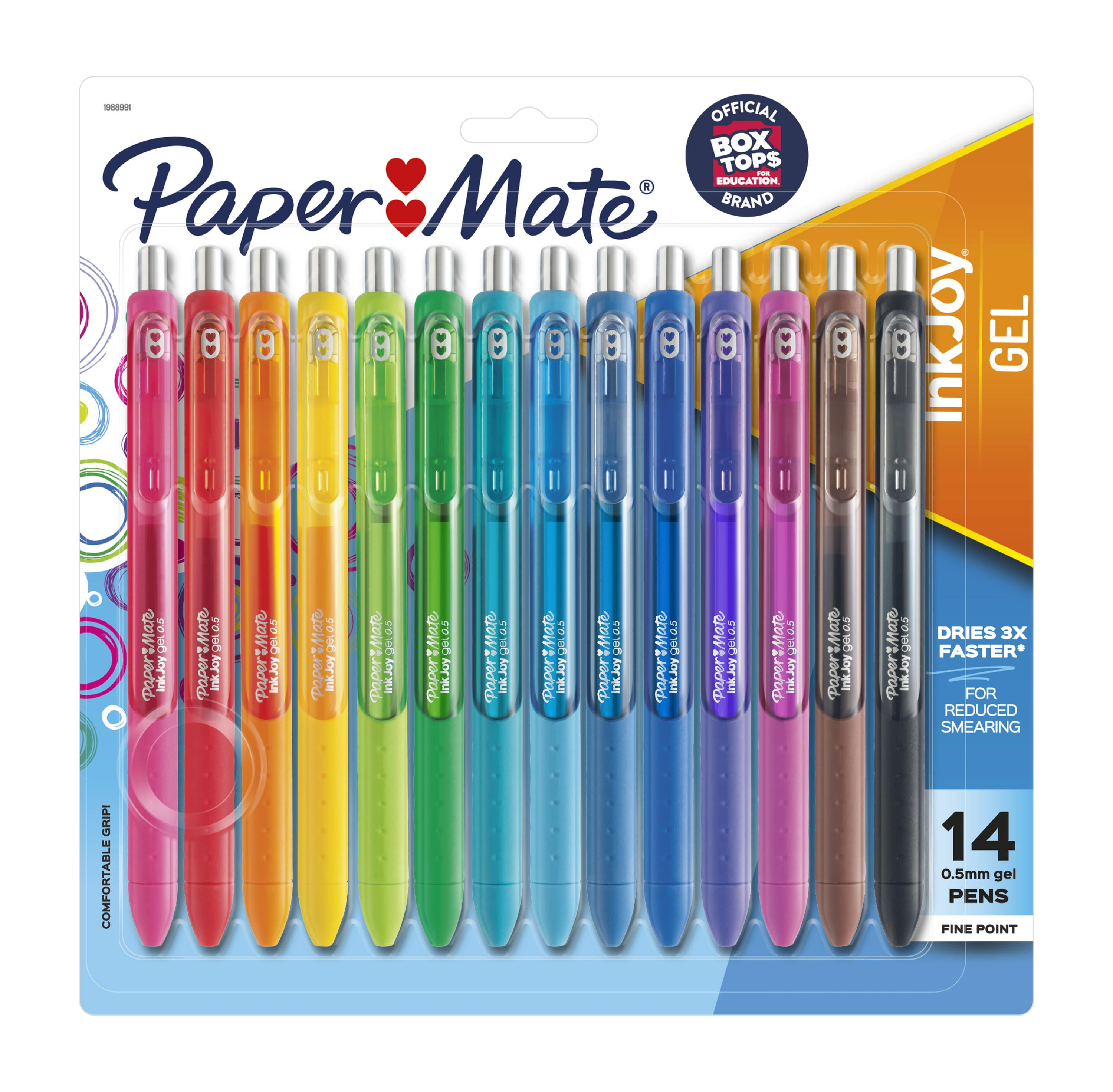 Paper Mate InkJoy Pens, Gel Pens, Fine Point (0.5mm), Assorted, 14 Count